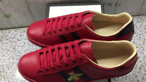 all red gucci shoes.